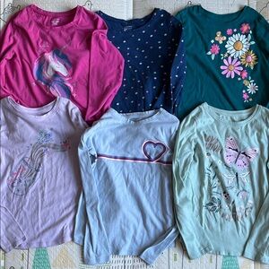 Jumping Beans Girls’ Long Sleeve Graphic Tees (Size: 8)